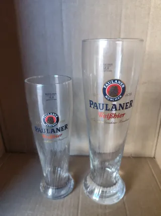 2 Vasos Cerveza Paulaner Weißbier