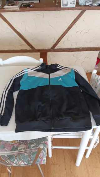 Chándal Adidas Negro y Turquesa
