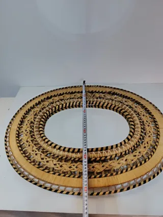 Espejo Ovalado Antiguo Mimbre