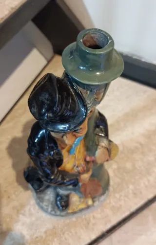 Statuina Decanter antica Uomo che Suona il violino