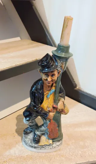 Statuina Decanter antica Uomo che Suona il violino