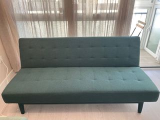 Sofá cama 3 plazas verde