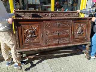 MUEBLE ANTIGUO ROBLE MACIZO