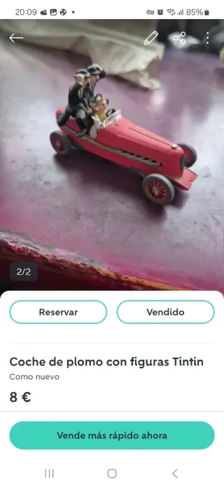 2 Figuras de plomo de Tintín