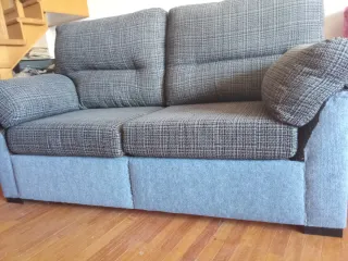 Sofá chenilla 2 plazas asientos deslizantes