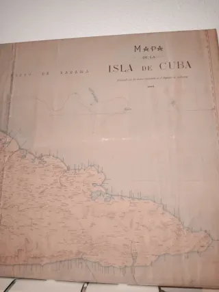 Mapa Antiguo Isla de Cuba 1895 (REPRODUCCIÓN)