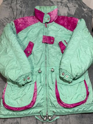Rare Ski Jacket Ellesse Vintage 90s, Mint Green,