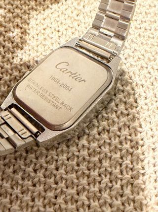 Reloj Cartier Negro y Plateado