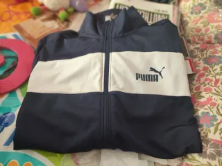 Chaqueta Puma azul y blanca