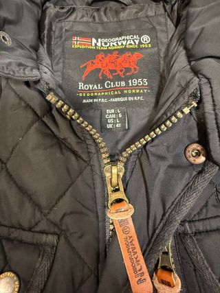 Rare Quilted Jacket Geographical Norway, Black