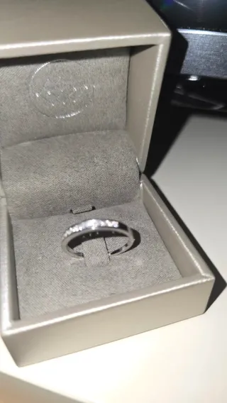 Anillo Oro Blanco Diamantes Luzz El corte inglés