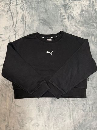 Rare Sweatshirt Puma Y2K, Cropped Black, Center