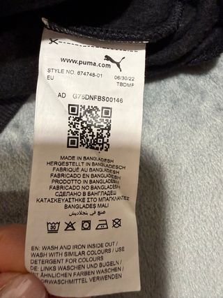 Rare Sweatshirt Puma Y2K, Cropped Black, Center