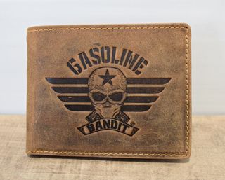 Cartera de piel de estilo vintage Gasoline Bandit