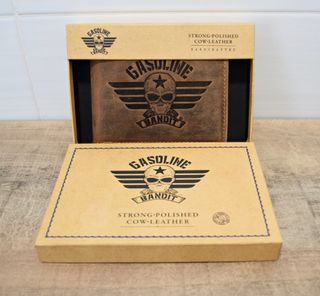 Cartera de piel de estilo vintage Gasoline Bandit