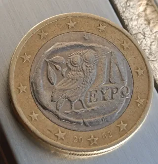 Moneda 1 Euro Búho Suerte 2002