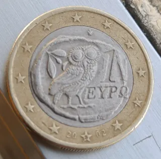 Moneda 1 Euro Búho Suerte 2002