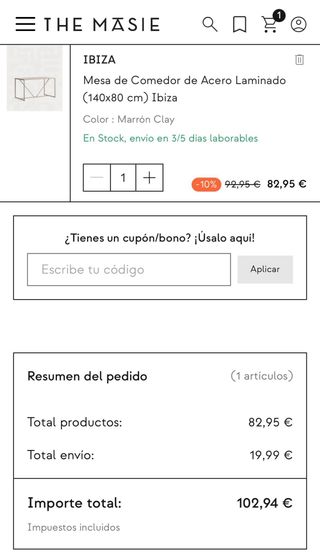 Mesa comedor THE MĀSIE Nueva