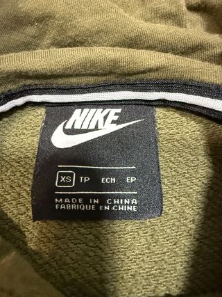 Rare Hoodie Nike Vintage Y2K, Olive Green, Cropped