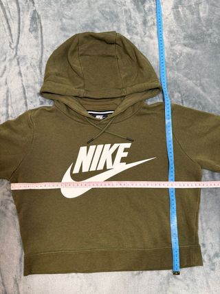 Rare Hoodie Nike Vintage Y2K, Olive Green, Cropped