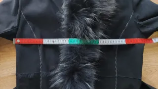 Giacca in pelle dd coniglio con pelliccia bella