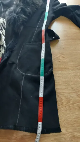 Giacca in pelle dd coniglio con pelliccia bella