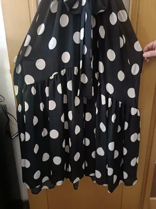 Vestido largo Mango lunares talla poco