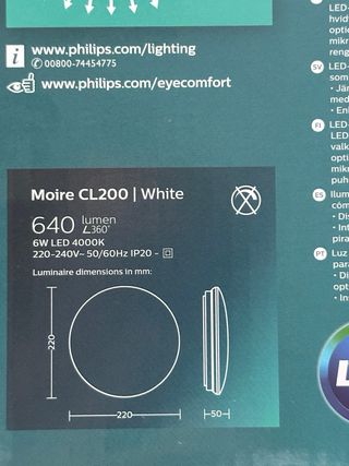 Plafón LED Philips Blanco