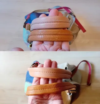 Borsa a spalla in pelle patchwork