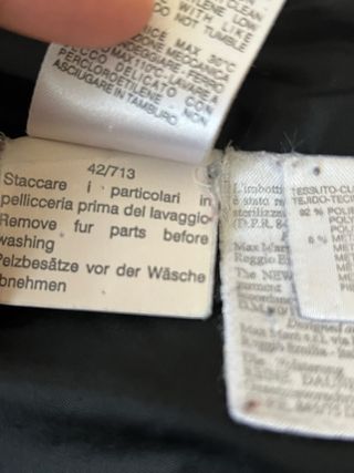 Max Mara piumino vergine Tg 48 Nero