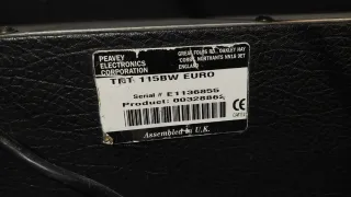 Ampli de Bajo Peavey TNT 115 BW, made in UK