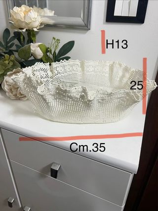 Cesto uncinetto fatto a mano