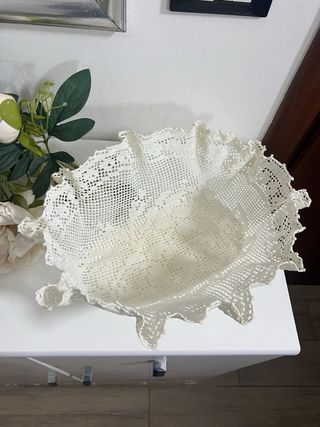 Cesto uncinetto fatto a mano