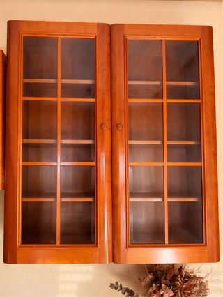 Vitrina / Armario Colgante Madera y Cristal