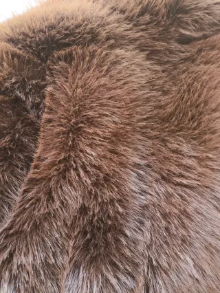 Abrigo peluche marrón