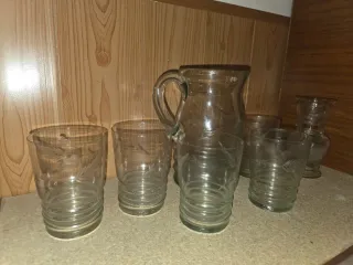 Juego Cristalería Antigua entre años 1940 y 1970