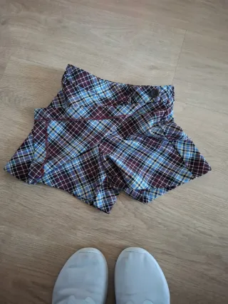 Falda pantalón Zara cuadros