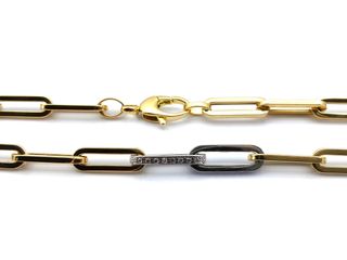 E1802014-14 Cadena Oro 18k Con Circonita 30cm