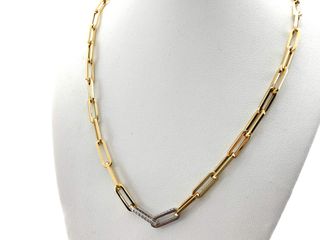 E1802014-14 Cadena Oro 18k Con Circonita 30cm