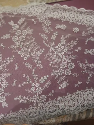 Mantilla Fallera Niña Blanca