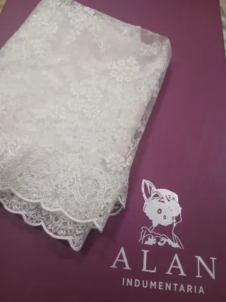 Mantilla Fallera Niña Blanca
