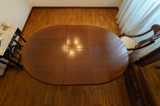 Mesa comedor extensible madera + 4 sillas