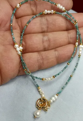 Collana Apatite e Perle