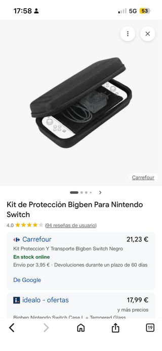 Estuche para Nintendo Switch