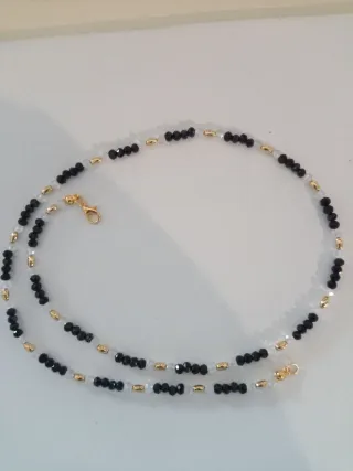 Collana Bocarol spinello nero e cristalli