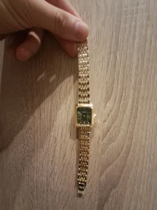 Conjunto Joyas Corazón Verde y Dorado