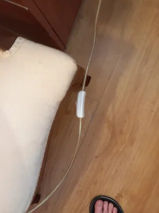 Lámpara Vintage Tela y Cristal