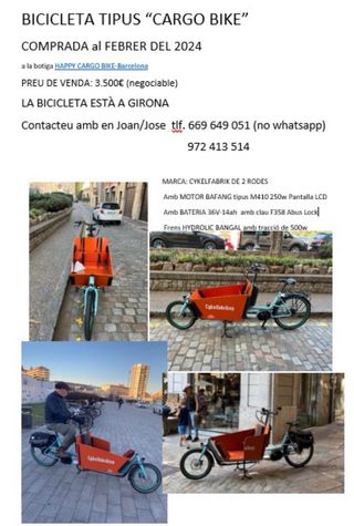 Bicicleta Cargo Eléctrica - Está en GIRONA