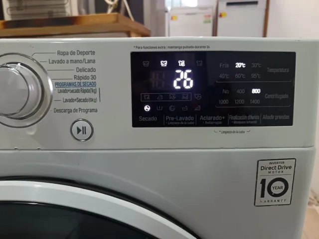 LAVASECADORA LG INVERTER 8KG A+++