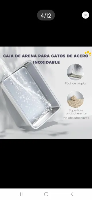 Box per gatti metallico con pala